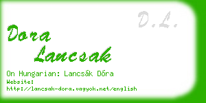 dora lancsak business card